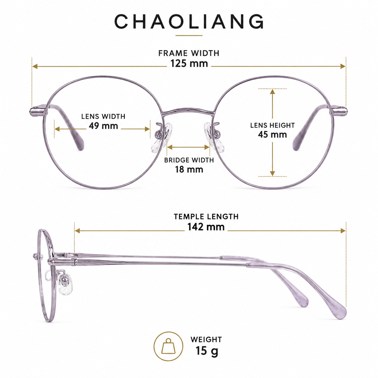 عینک طبی برند chaoliang مدل 92519