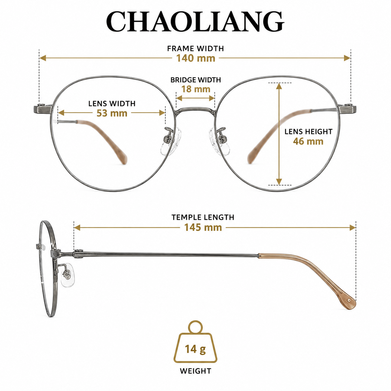 عینک طبی برند chaoliang مدل 92752