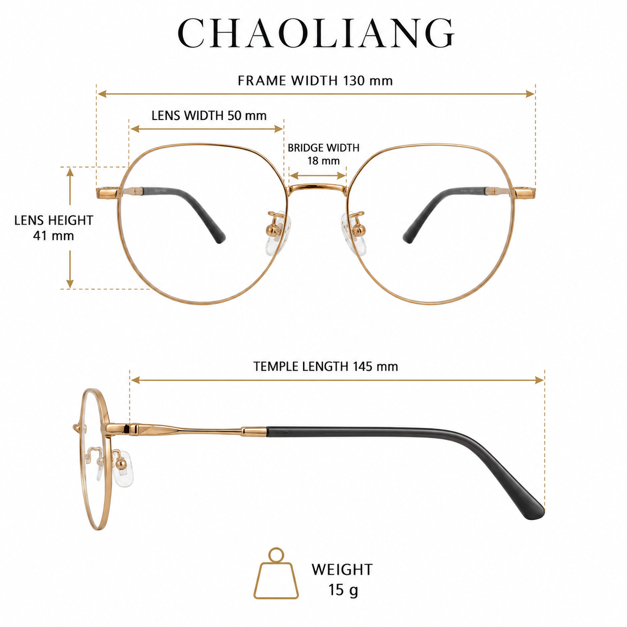 عینک طبی برند chaoliang مدل 02727