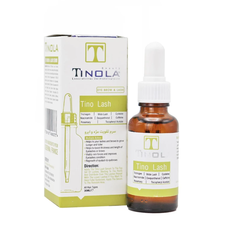 سرم تقویت کننده مژه تینولا Tino lash حجم 30 میلی لیتر