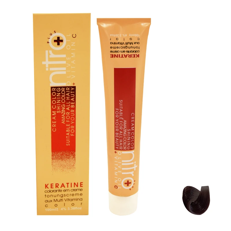 رنگ مو نیترو سری Keratine شماره 2 حجم 100 میلی لیتر رنگ قهوه ای خیلی تیره