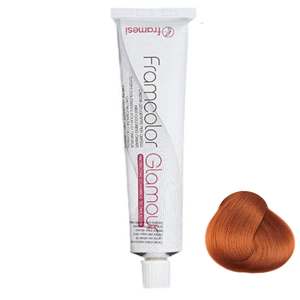 رنگ مو فرامسی glamour شماره 9.4 حجم 100 میلی لیتر رنگ بلوند مسی خیلی روشن