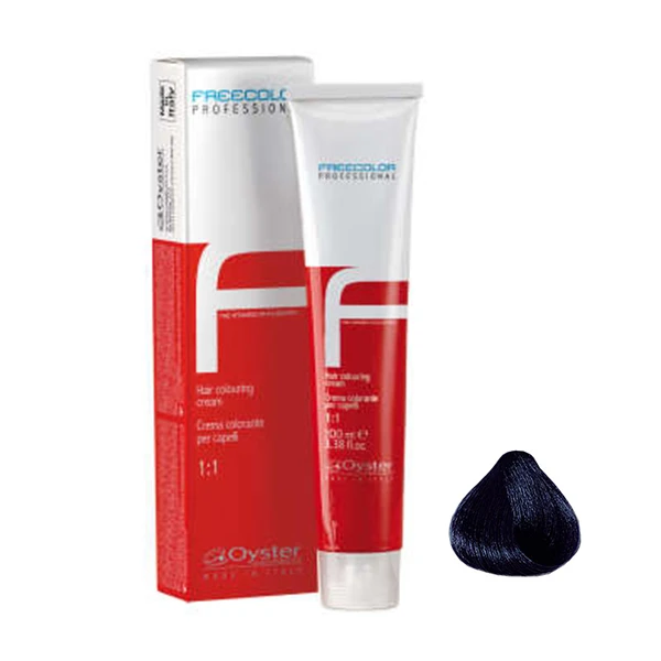 رنگ مو اویستر Freecolor شماره 1/1حجم 100 میلی لیتر رنگ مشکی آبی