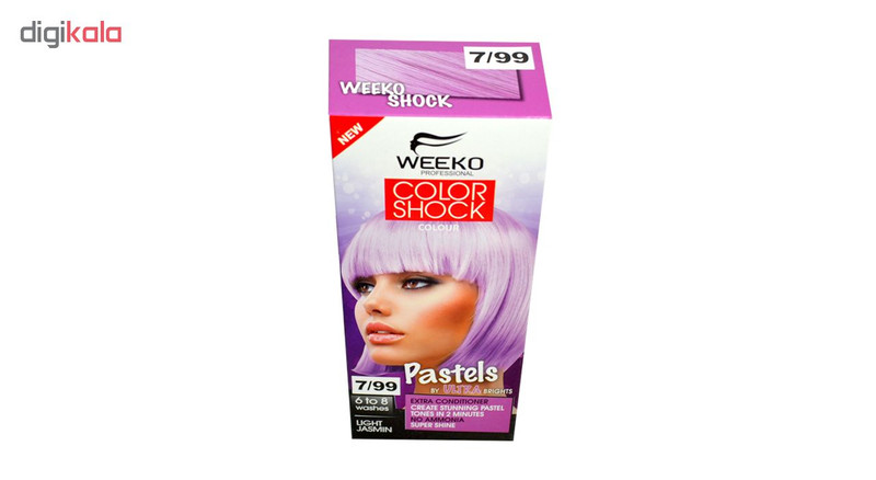 کیت رنگ مو ویکو color shock شماره 7/99 حجم 80 میلی لیتر رنگ یاسی روشن