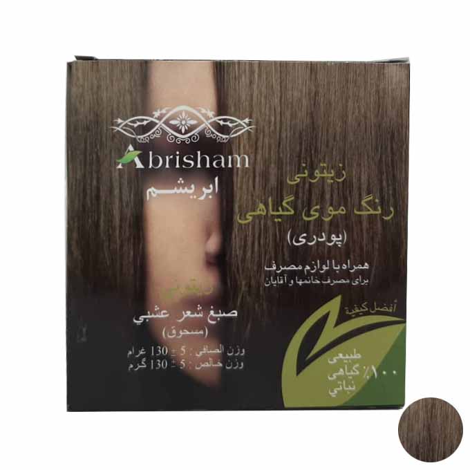 پودر رنگ مو ابریشم co103 وزن 130 گرم رنگ زیتونی