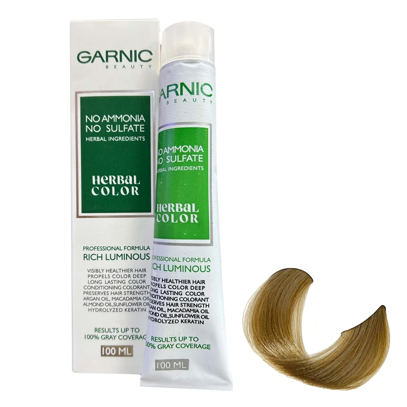 رنگ مو گارنیک NO-AMMONIA شماره 9.3 حجم 100 میلی لیتر رنگ بلوند زیتونی خیلی روشن