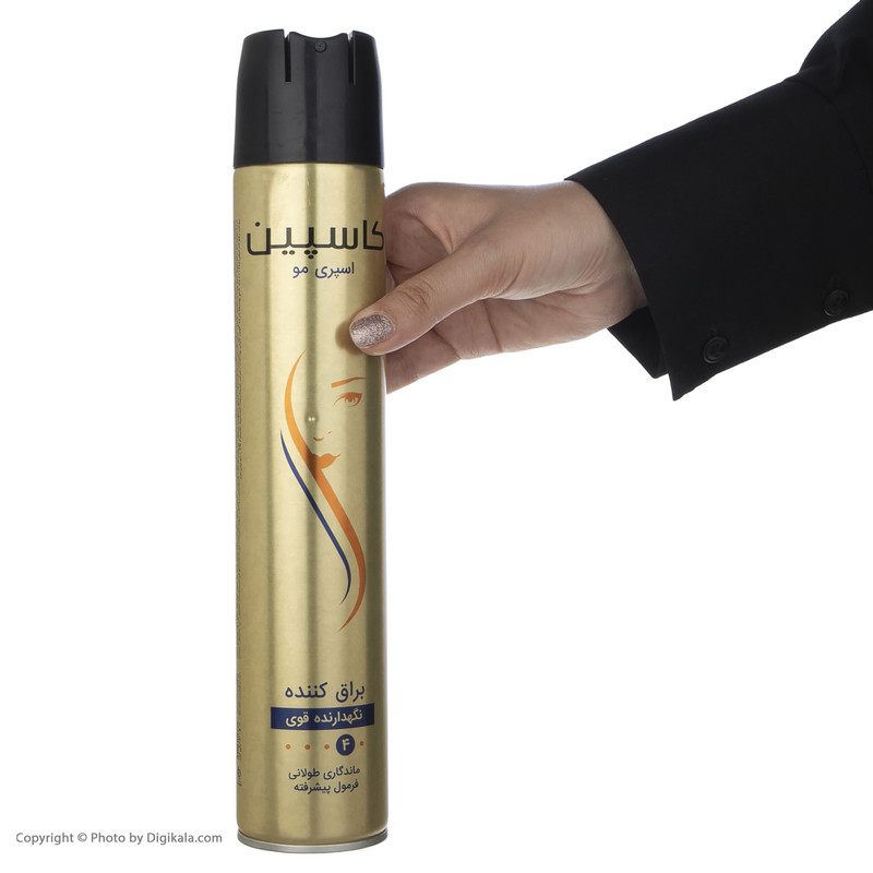 اسپری مو کاسپین Hair Spray Gloss 02 حجم 500 میلی لیتر