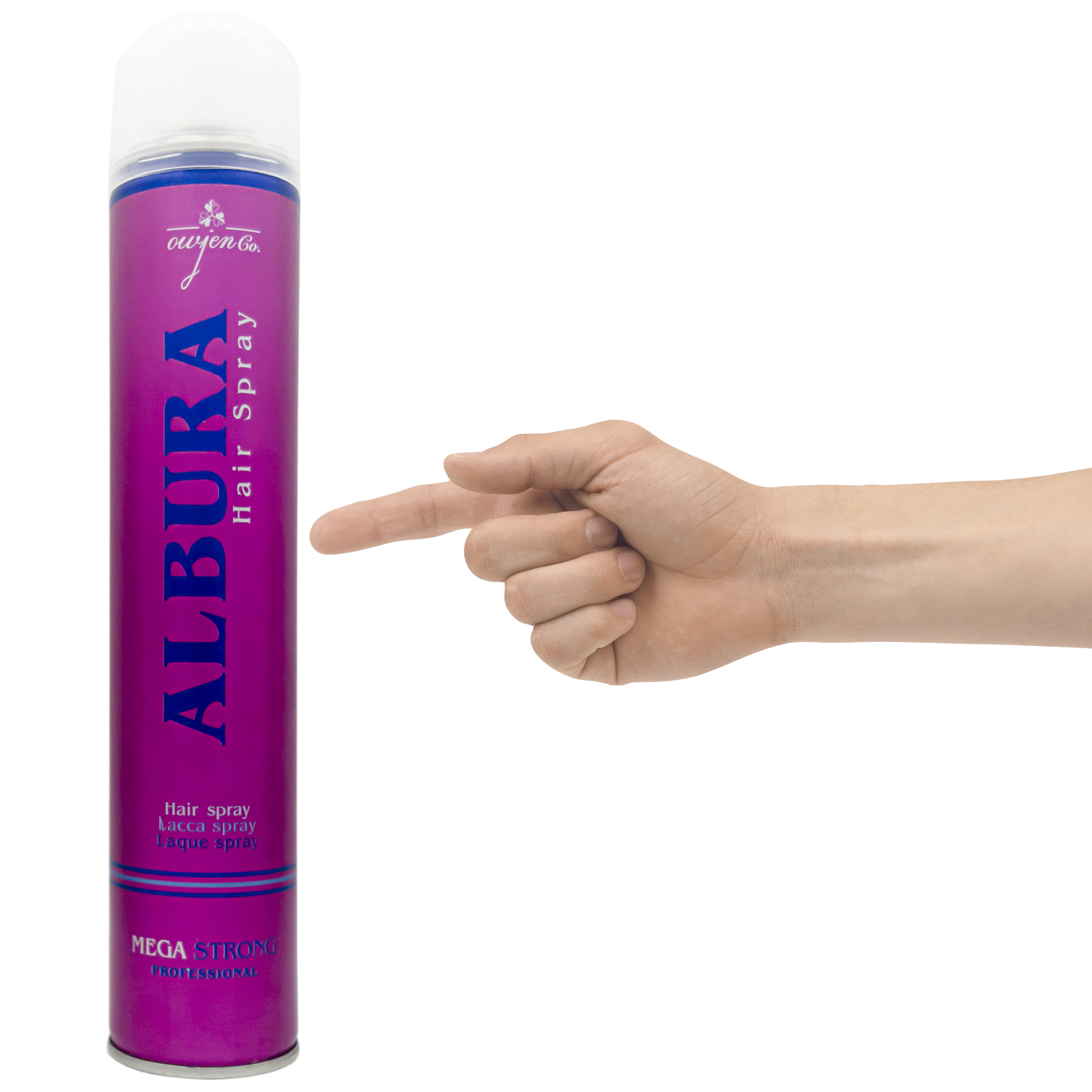 اسپری حالت دهنده مو آلبورا Mega Strong حجم 500 میلی لیتر