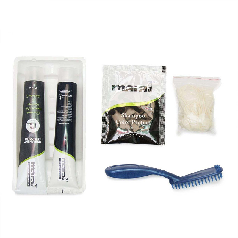 کیت رنگ مو مارال Bl1221 حجم 100 میلی لیتر رنگ مشکی مجموعه 2 عددی