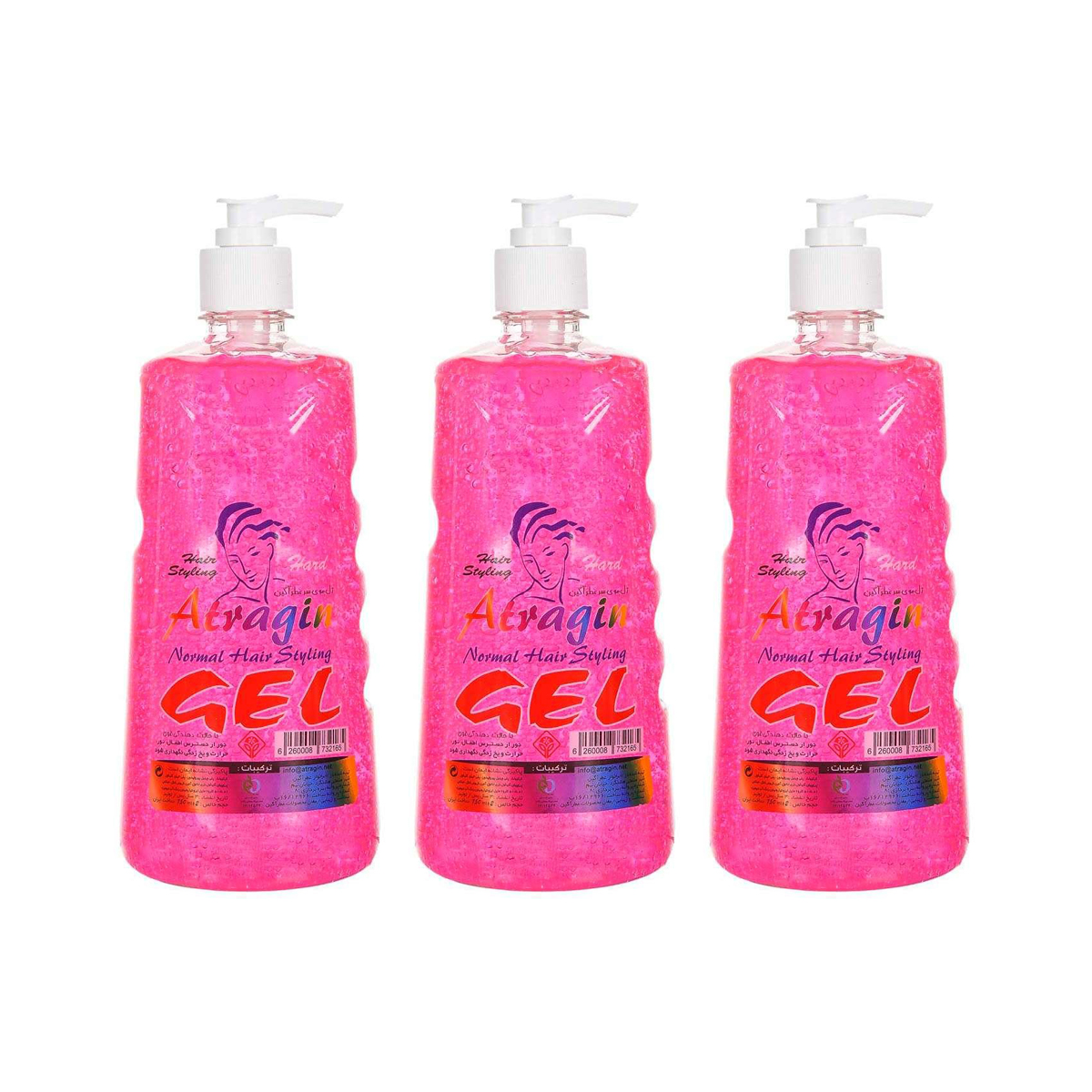 ژل حالت دهنده مو عطرآگین HARD حجم 750 میلی لیتر مجموعه 3 عددی