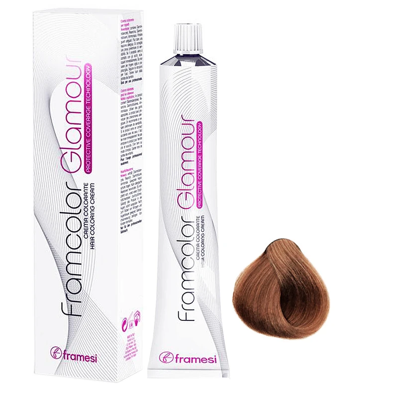 رنگ مو فرامسی Framcolor Glamour شماره 7.36 حجم 100 میلی لیتر رنگ بلوند شنی متوسط