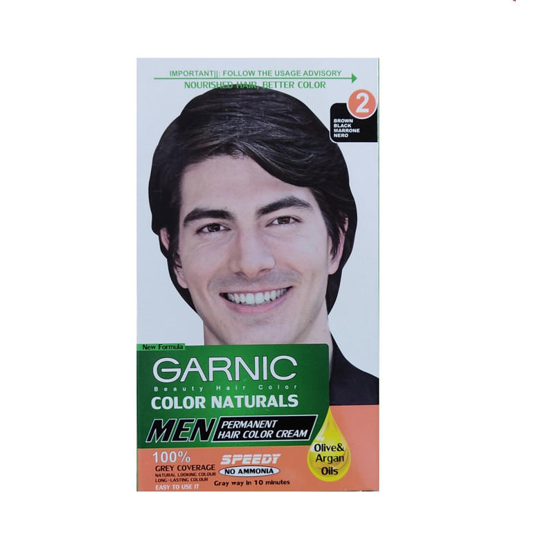 کیت رنگ مو گارنیک شماره 2 حجم ۵۰ میلی لیتر رنگ قهوه ای مشکی