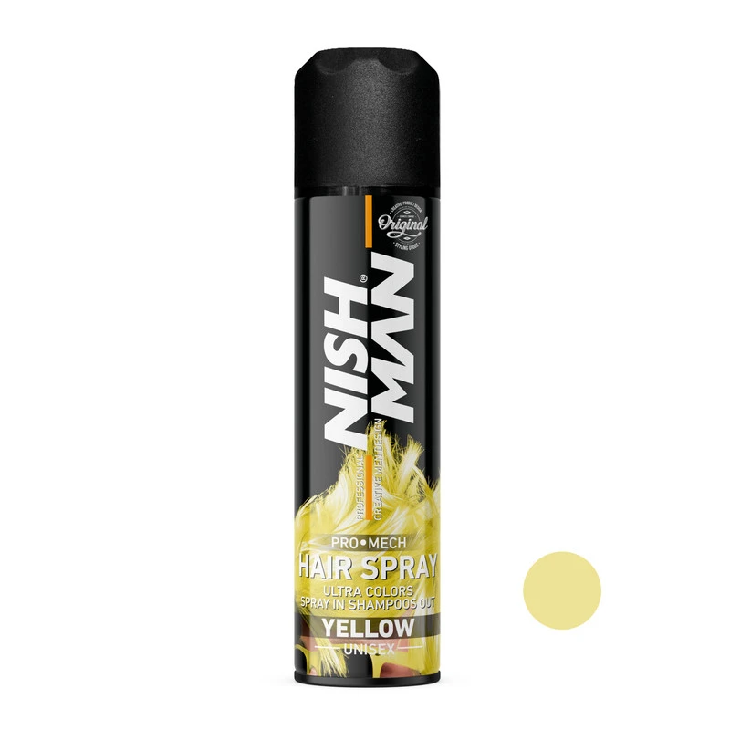 اسپری رنگ مو نیشمن PRO MECH حجم 150 میلی لیتر رنگ زرد