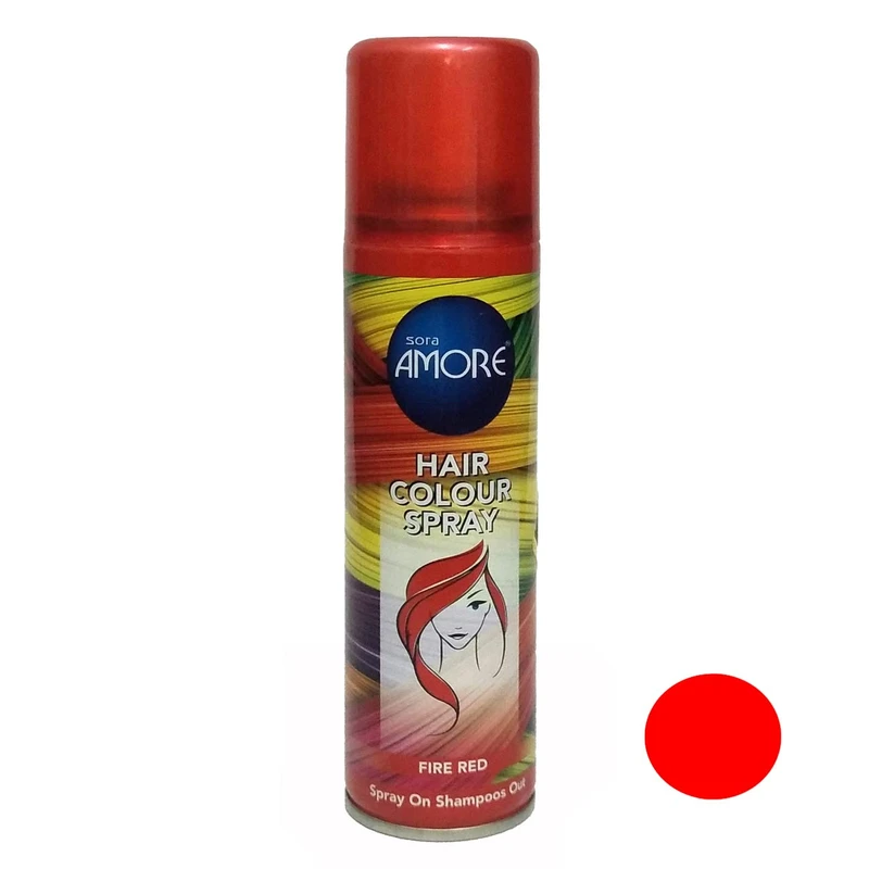 اسپری رنگ مو سورا آمور 1 حجم 150 میلی لیتر رنگ قرمز آتشی