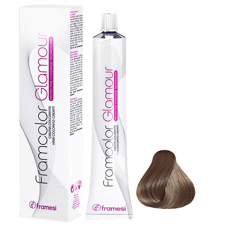 رنگ مو فرامسی Framcolor Glamour شماره 7.26 حجم 100 میلی لیتر رنگ بلوند متوسط مرواریدی خاکستری