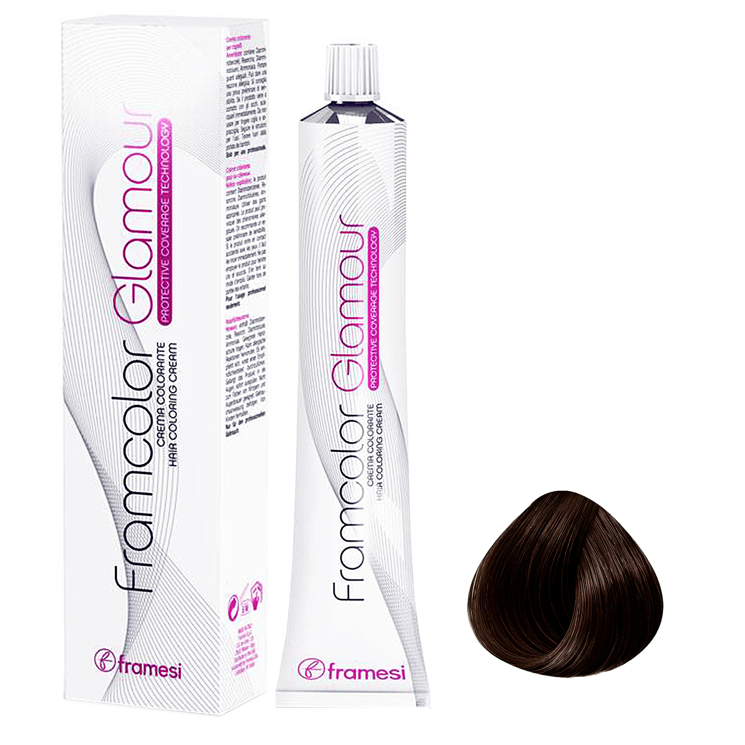 رنگ مو فرامسی Framcolor Glamour شماره 6.12 حجم 100 میلی لیتر رنگ بلوند تیره خاکستری طبیعی