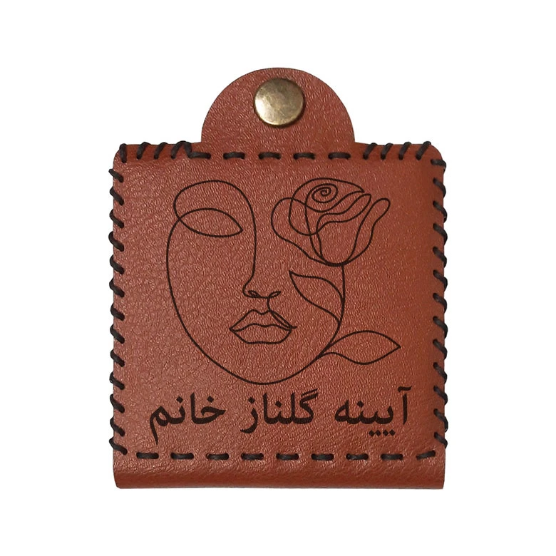 آینه جیبی اسم گلناز طرح گل