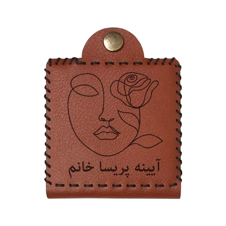آینه جیبی اسم پریسا طرح گل