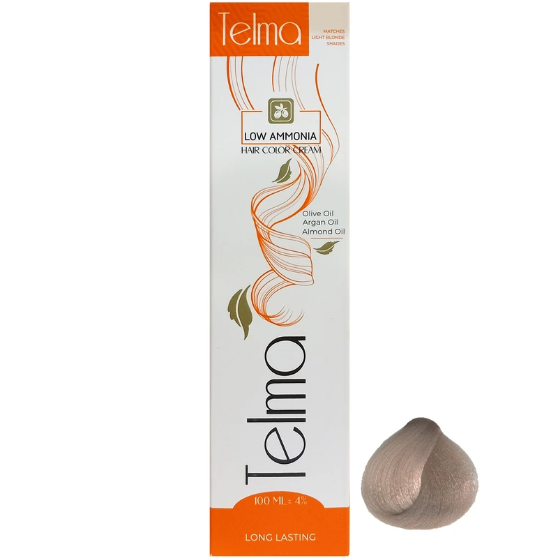 رنگ مو تلما Low Ammonia شماره 8.9 حجم 100 میلی لیتر رنگ بلوند مرواریدی روشن