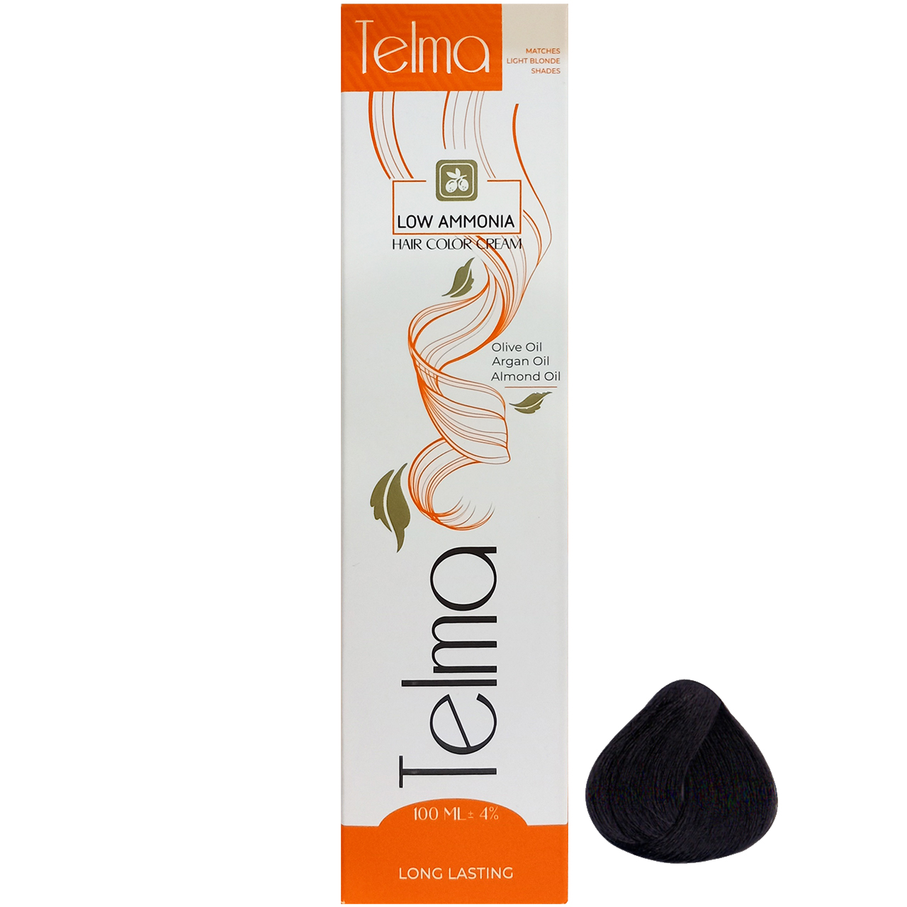 رنگ مو تلما Low Ammonia شماره 1.0 حجم 100 میلی لیتر رنگ مشکی