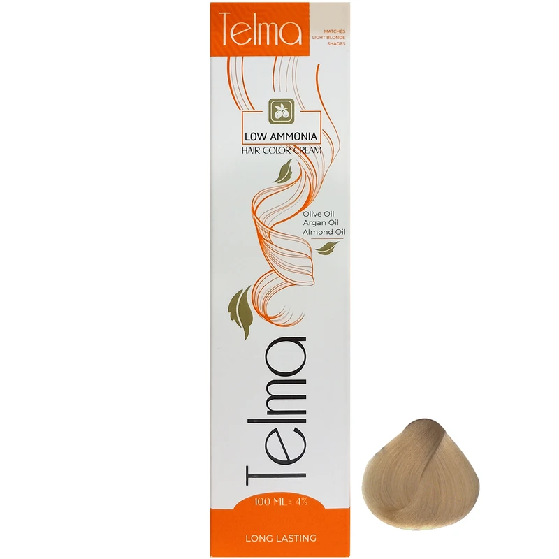 رنگ مو تلما Low Ammonia شماره 10.31 حجم 100 میلی لیتر رنگ بلوند بژ پلاتینه