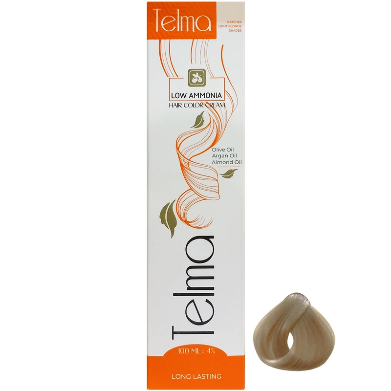 رنگ مو تلما Low Ammonia شماره 10.09 حجم 100 میلی لیتر رنگ دودی مرواریدی