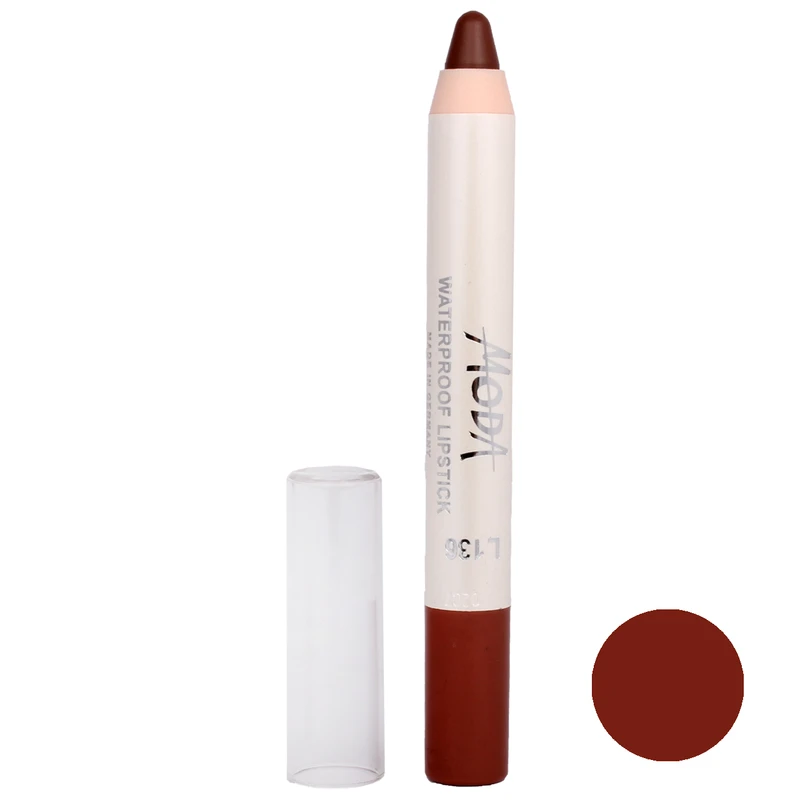 رژ لب مدادی مودا waterproof lipstick شماره 136