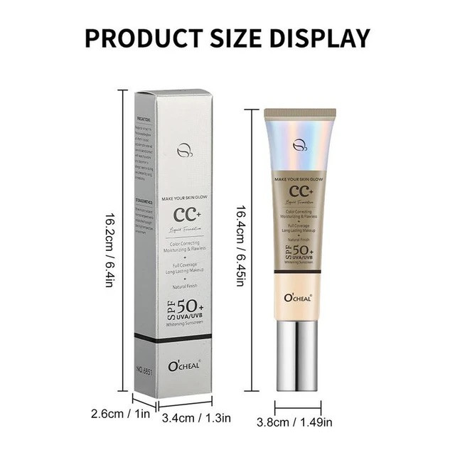 کرم ضدآفتاب رنگی اوچیل SPF 50 C ممحافظ UVA ،UVB و PA+++ ضد چروک مناسب انواع پوست حجم 40 میلی لیتر