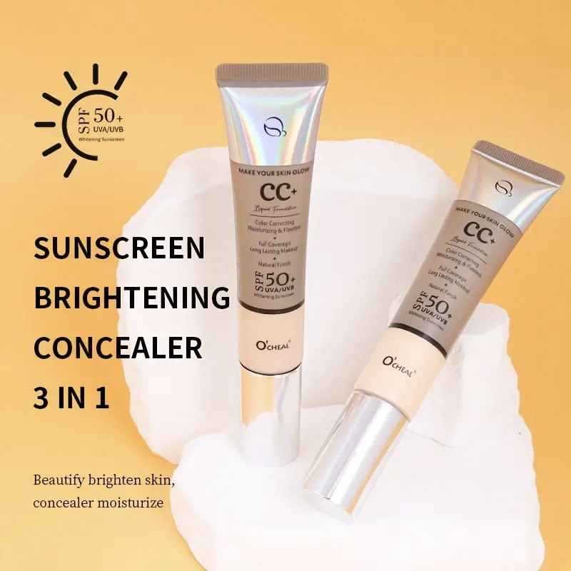 کرم ضدآفتاب رنگی اوچیل SPF 50 C ممحافظ UVA ،UVB و PA+++ ضد چروک مناسب انواع پوست حجم 40 میلی لیتر