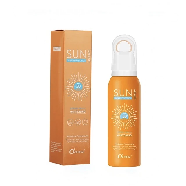 اسپری ضدآفتاب بدون رنگ اوچیل SPF 50 سبک محافظت UVA ، UVB و +++PA حاوی آبرسان مناسب انواع پوست با حجم 150 میلی لیتر