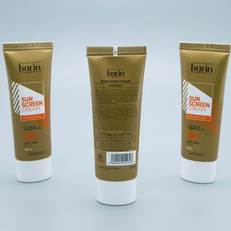 کرم ضد آفتاب رنگی بارین بیوتی SPF 50 LB مناسب پوست‌ های چرب و مختلط حجم 50 میلی‌ لیتر