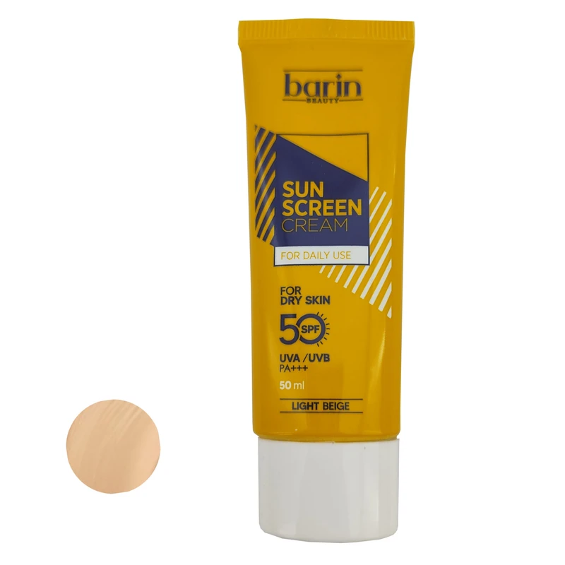 کرم ضد آفتاب رنگی بارین بیوتی SPF 50 LB ‌مناسب پوست‌ های خشک حجم 50 میلی‌ لیتر