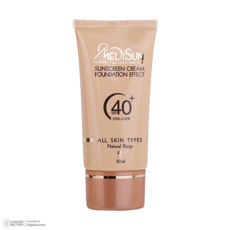 کرم ضد آفتاب رنگی مدیسان SPF 40 05 ‌مناسب انواع پوست‌ حجم 30 میلی‌لیتر