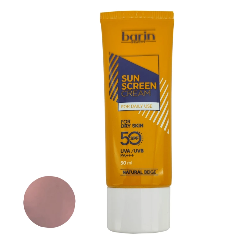 کرم ضد آفتاب رنگی بارین بیوتی SPF 50 NB ‌مناسب پوست‌ های خشک حجم 50 میلی‌ لیتر