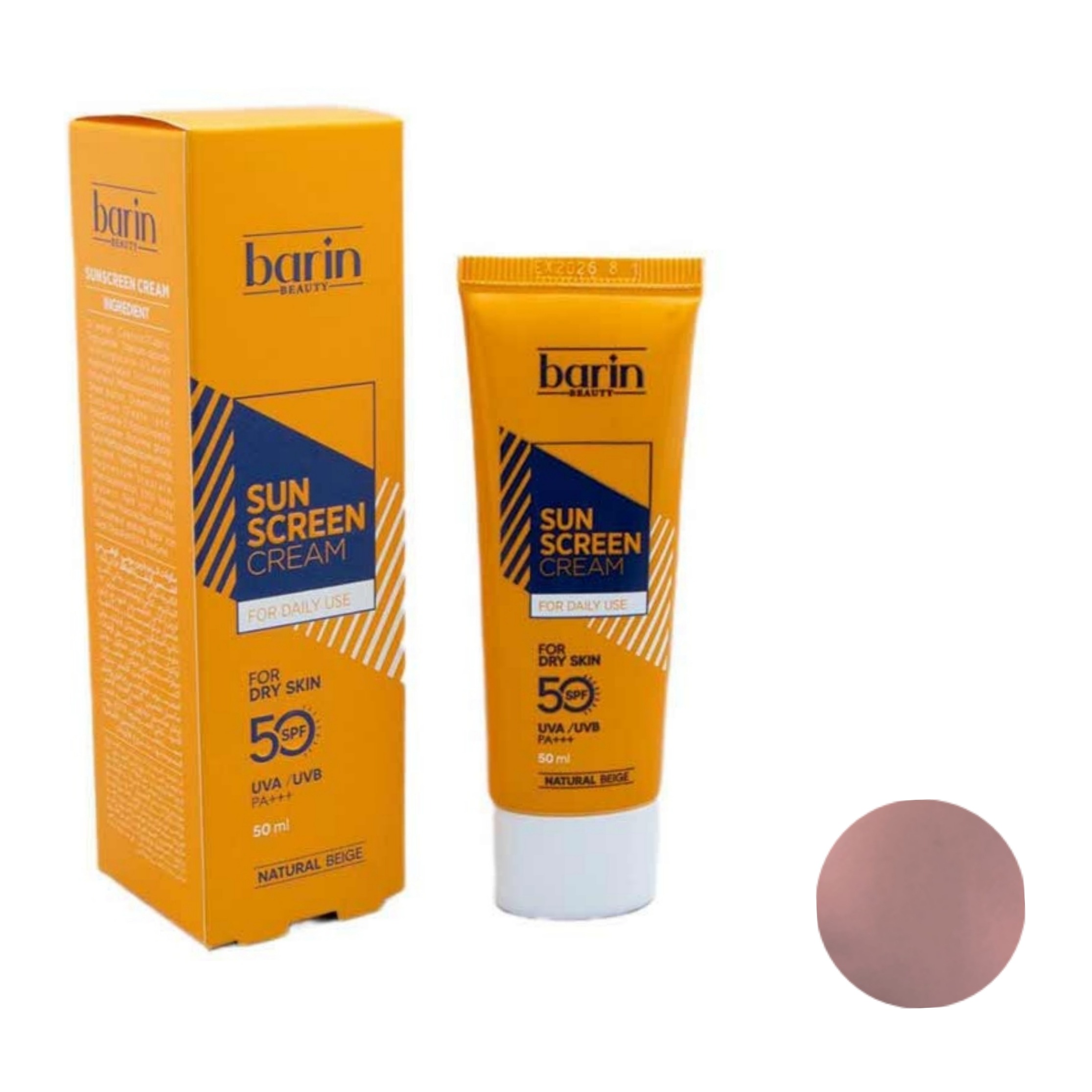 کرم ضد آفتاب رنگی بارین بیوتی SPF 50 NB مناسب پوست های خشک حجم 50 میلی لیتر