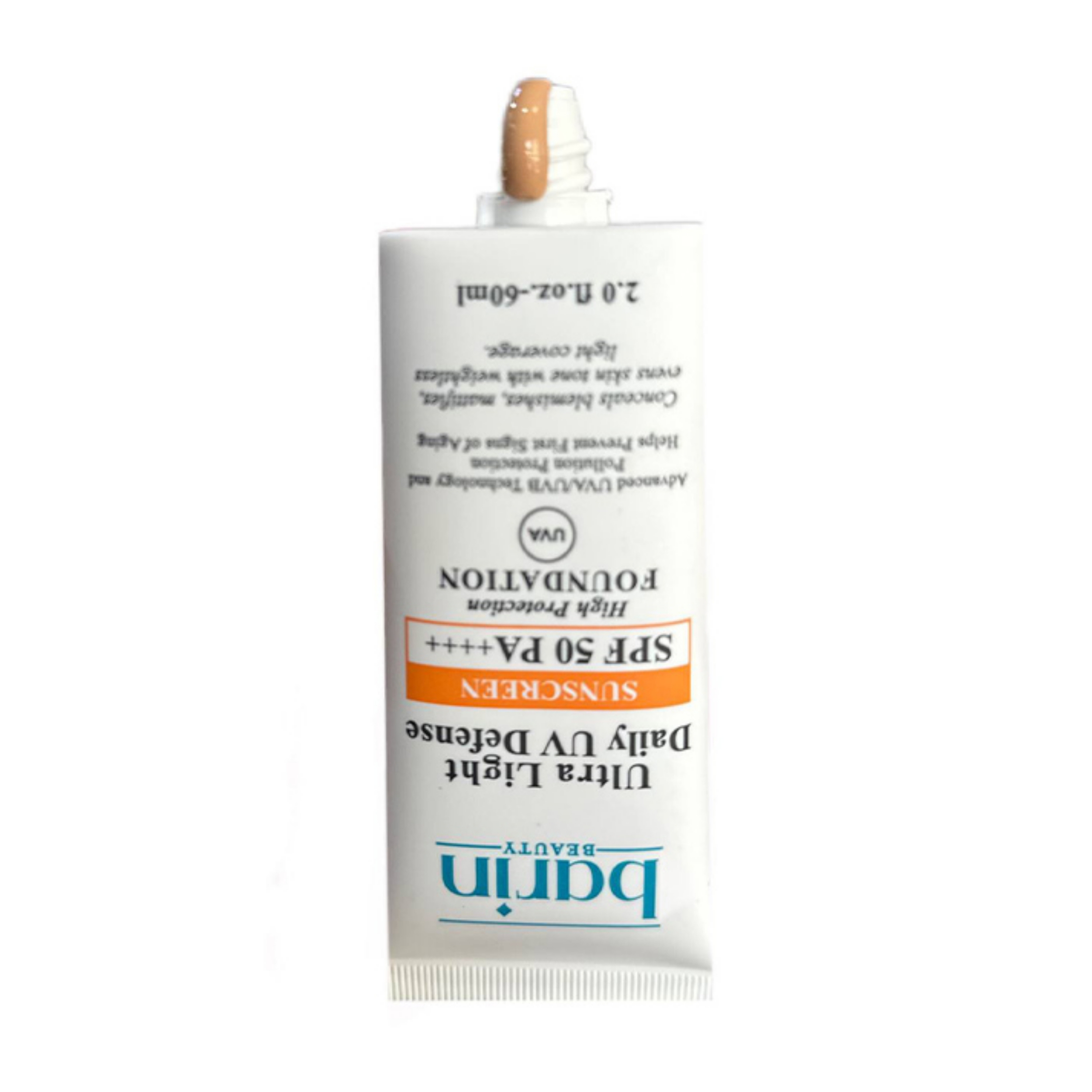 کرم ضد آفتاب رنگی بارین بیوتی SPF50 کلاژن و الاستین ‌مناسب برای انواع پوست‌ حجم 60 میلی لیتر