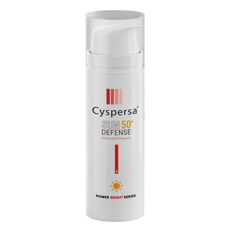 کرم ضد آفتاب بدون رنگ سیسپرسا SPF50 محافظ UVA ،UVB، مناسب انواع پوست حجم 50 میلیلیتر