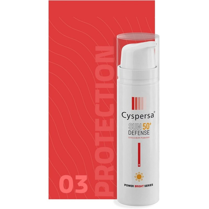 کرم ضد آفتاب بدون رنگ سیسپرسا SPF50 محافظ UVA ،UVB، مناسب انواع پوست حجم 50 میلیلیتر