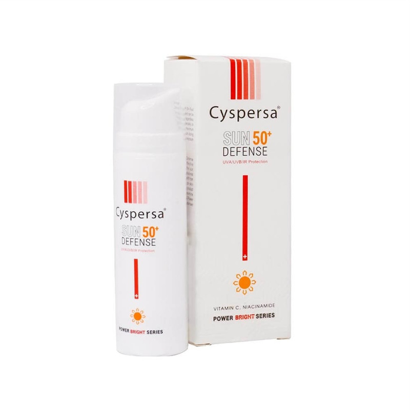 کرم ضد آفتاب بدون رنگ سیسپرسا SPF50 محافظ UVA ،UVB، مناسب انواع پوست حجم 50 میلیلیتر