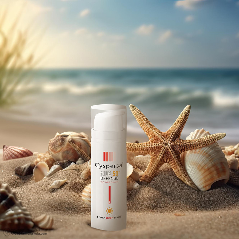 کرم ضد آفتاب بدون رنگ سیسپرسا SPF50 محافظ UVA ،UVB، مناسب انواع پوست حجم 50 میلیلیتر