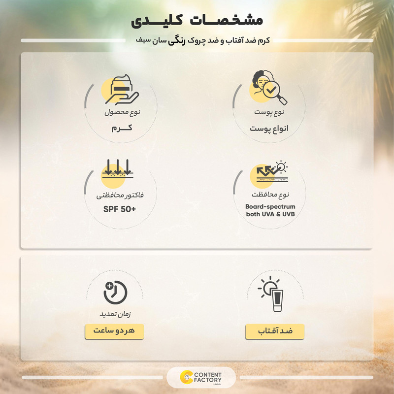 کرم ضد آفتاب رنگی سان سیف SPF50 NC20 مناسب انواع پوست حجم 40 میلی لیتر