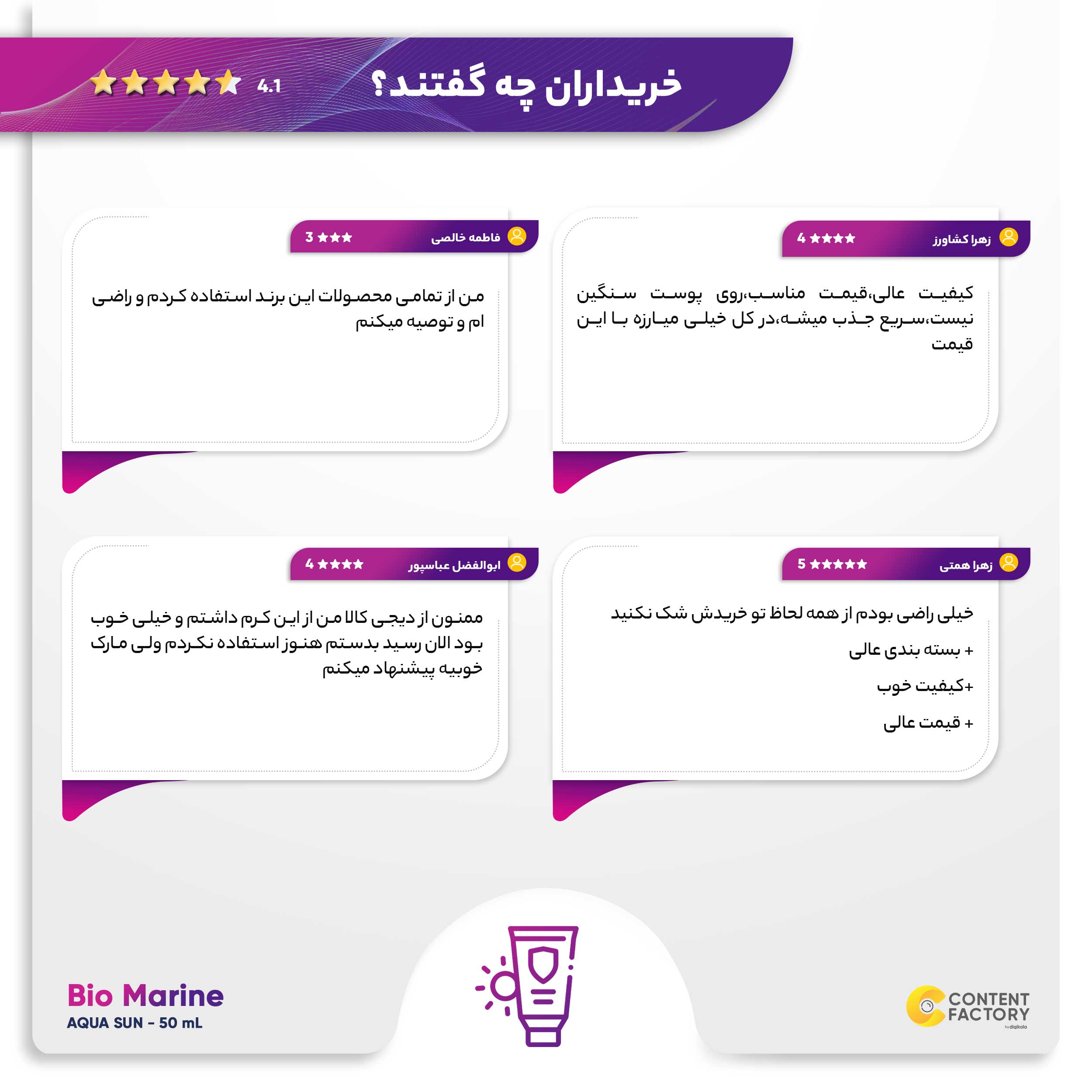 کرم ضد آفتاب بدون رنگ بایومارین SPF50 AQUA SUN محافظ UVA ،UVB، مرطوب‌کننده، مناسب پوست خشک حجم 50 میلی‌لیتر
