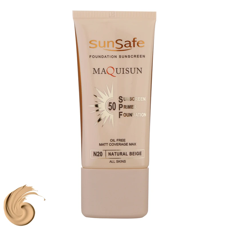 کرم ضد آفتاب رنگی سان سیف SPF50 N20 محافظ UVA ،UVB مناسب انواع پوست حجم 40 میلی‌لیتر