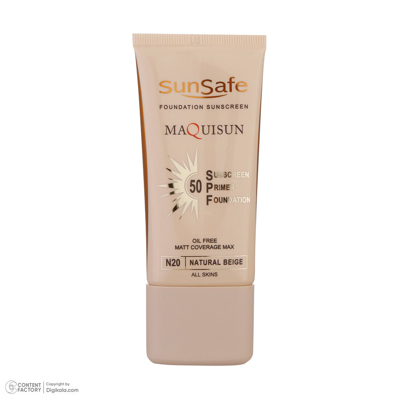 کرم ضد آفتاب رنگی سان سیف SPF50 N20 محافظ UVA ،UVB مناسب انواع پوست حجم 40 میلی‌لیتر