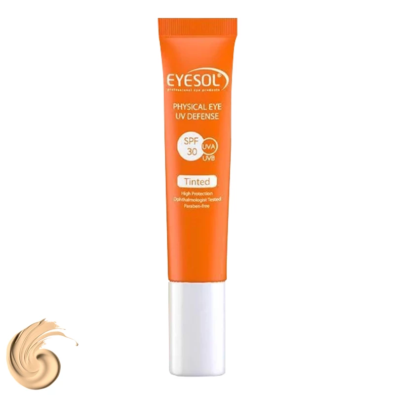 کرم ضد آفتاب رنگی دور چشم آیسول SPF30 TEYE محافظ UVA ،UVB، مناسب انواع پوست حجم 15 میلی‌لیتر