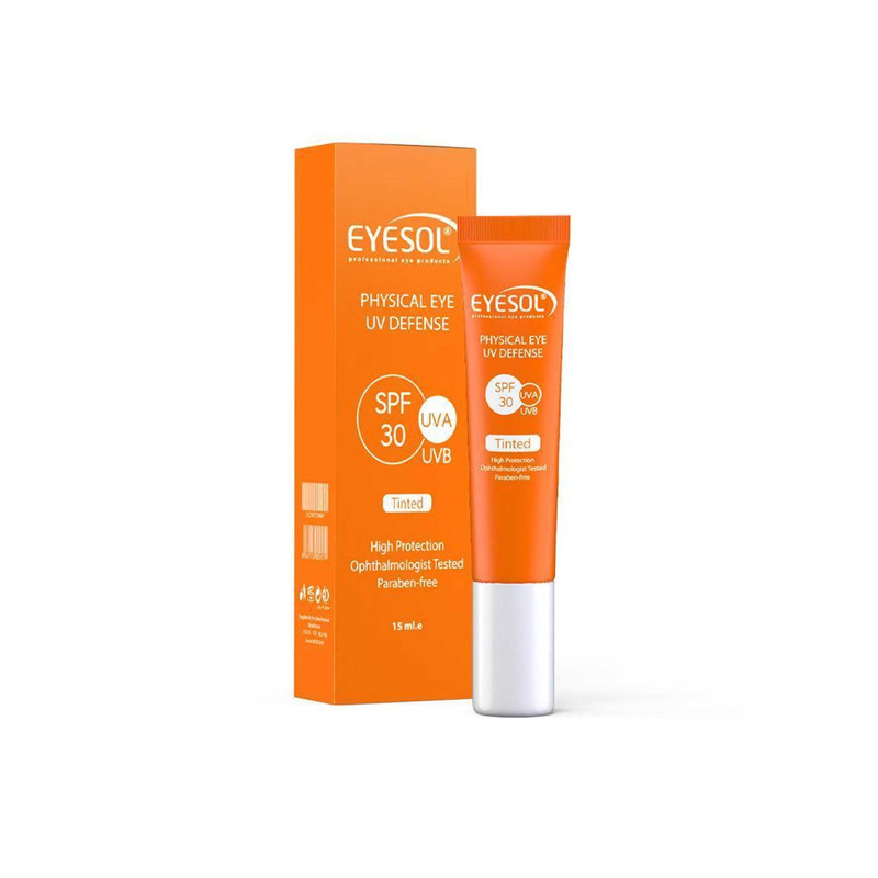 کرم ضد آفتاب رنگی دور چشم آیسول SPF30 TEYE محافظ UVA ،UVB، مناسب انواع پوست حجم 15 میلیلیتر