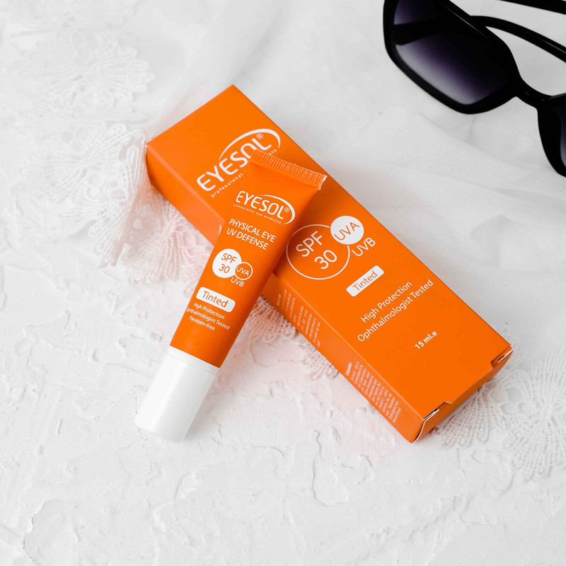 کرم ضد آفتاب رنگی دور چشم آیسول SPF30 TEYE محافظ UVA ،UVB، مناسب انواع پوست حجم 15 میلیلیتر