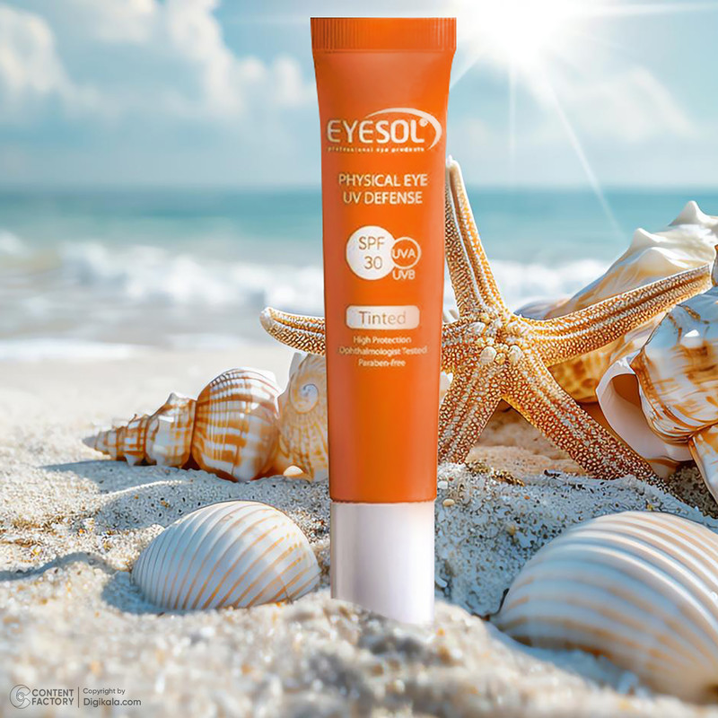کرم ضد آفتاب رنگی دور چشم آیسول SPF30 TEYE محافظ UVA ،UVB، مناسب انواع پوست حجم 15 میلیلیتر