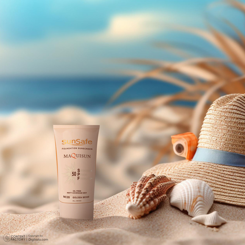 کرم ضد آفتاب رنگی سان سیف SPF50 NC20 محافظ UVA ،UVB، مناسب انواع پوست حجم 40 میلی‌لیتر