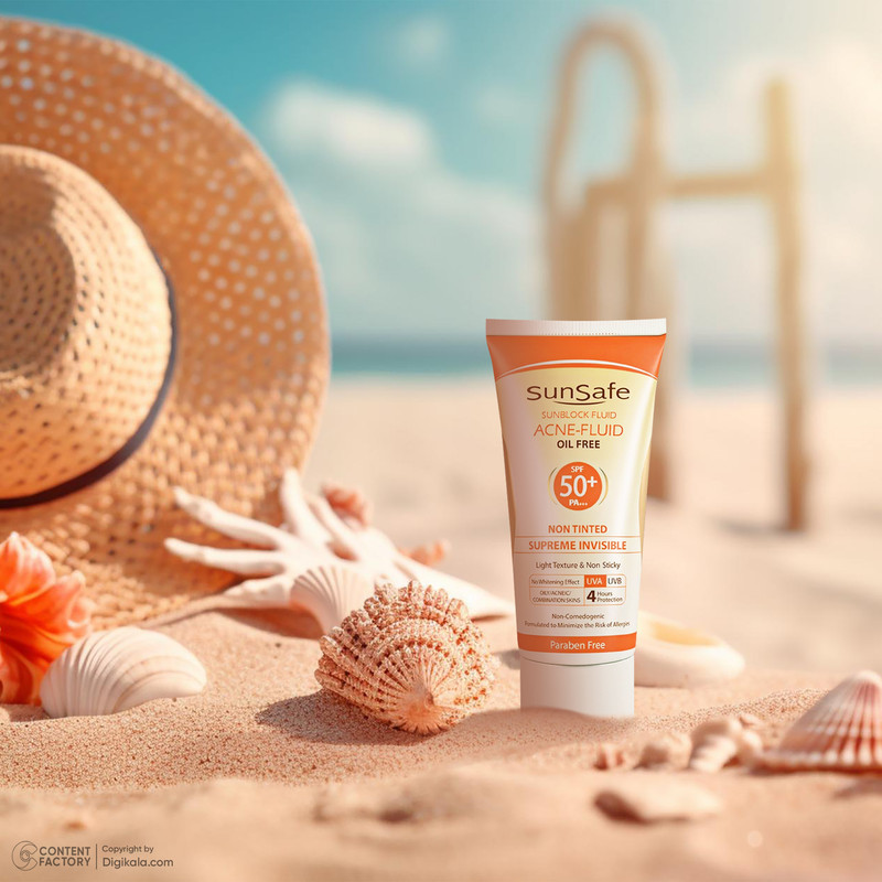 کرم ضد آفتاب بدون رنگ سان سیف سری Acne Fluid SPF50 Supreme Invisible محافظ PA+++ ،UVA ،UVB، ضد آب، مناسب پوست‌‌های آکنه‌ای، چرب و مختلط حجم 50 میلی‌لیتر